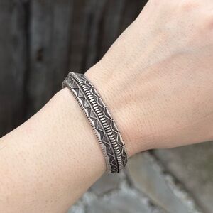 Calvin Martinez Navajo Sterling Silver Cuff